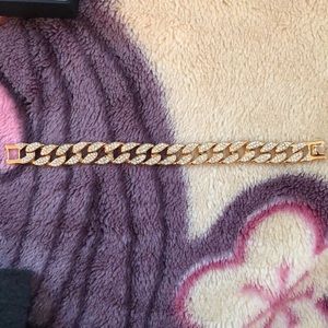 Iced Out 8.5” 14K Gold Plated Cuban Link Bracelet
